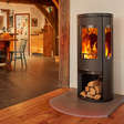 Opus Trio triple three window wood burning stove